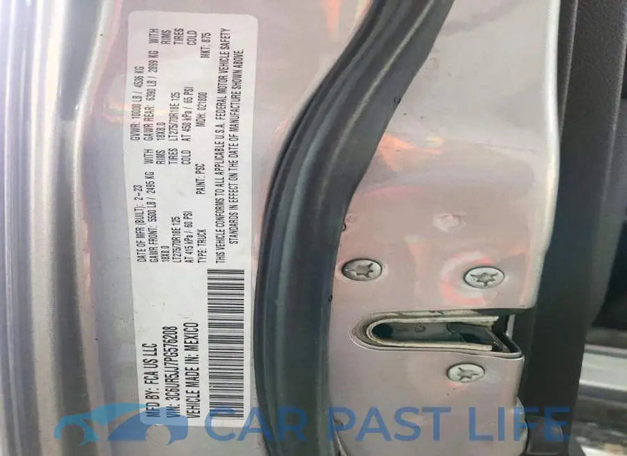 3C6UR5JJ7PG576208# 12