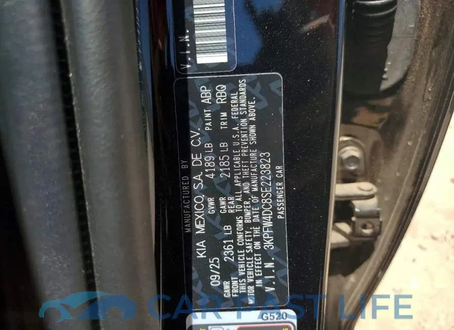 3KPFW4DC8SE223823# 12