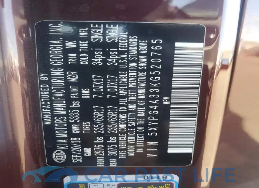 5XYPG4A33KG520765# 13