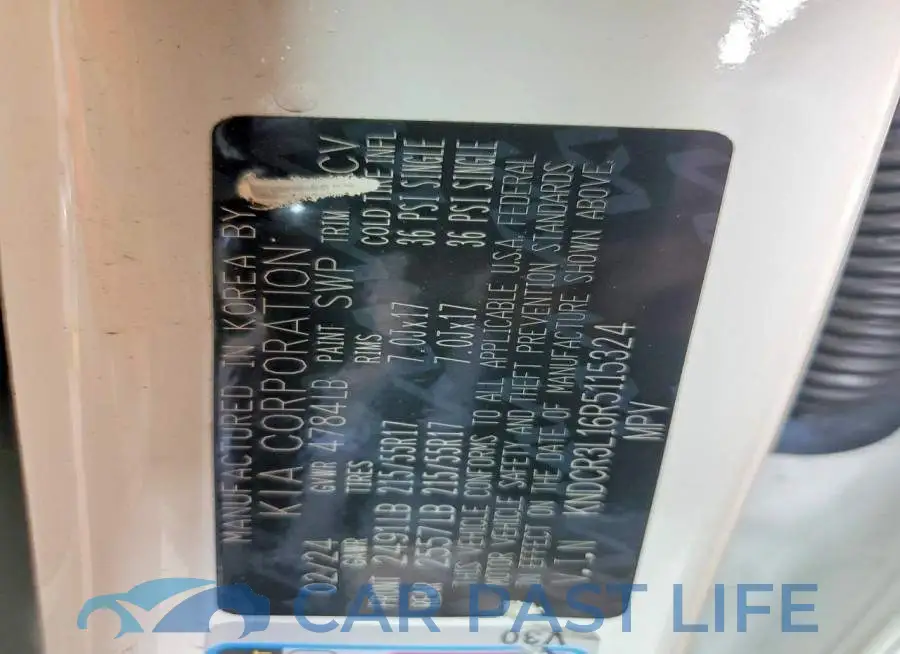 KNDCR3L16R5115324# 13