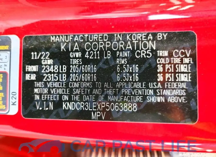 KNDCR3LEXP5063888# 14