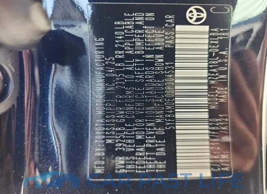 5YFB4MDE0SP304531# 13