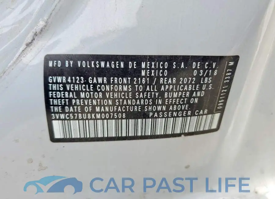 3VWC57BU8KM007508# 12