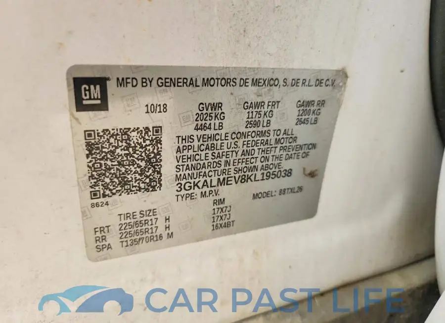 3GKALMEV8KL195038# 13
