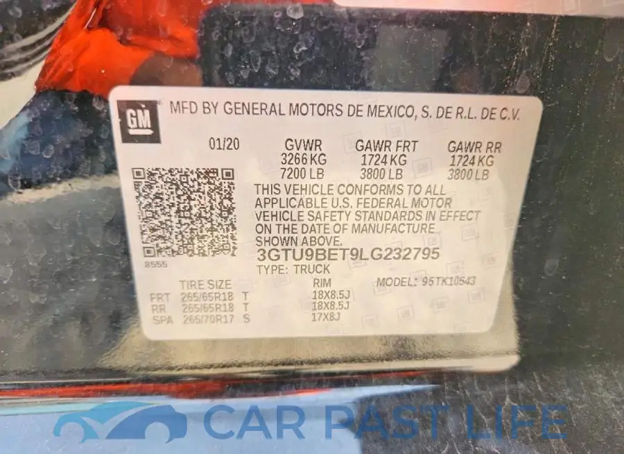 3GTU9BET9LG232795# 12