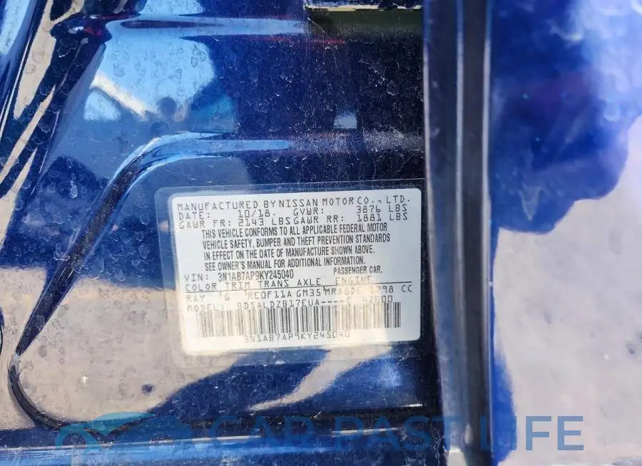 3N1AB7AP9KY245040# 12