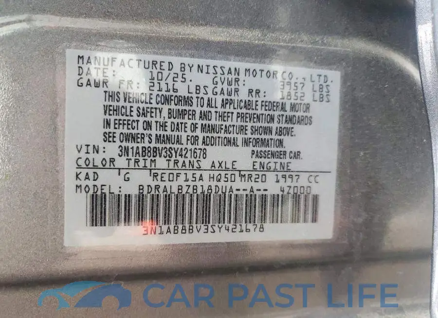 3N1AB8BV3SY421678# 13