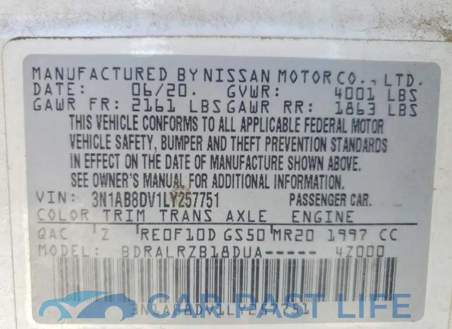 3N1AB8DV1LY257751# 13