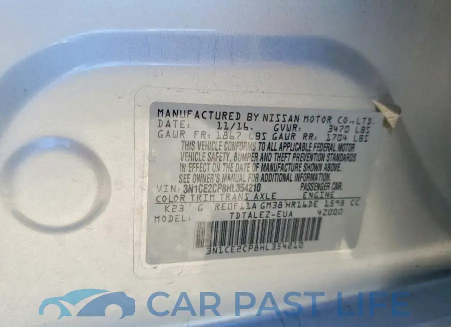 3N1CE2CP8HL354210# 13