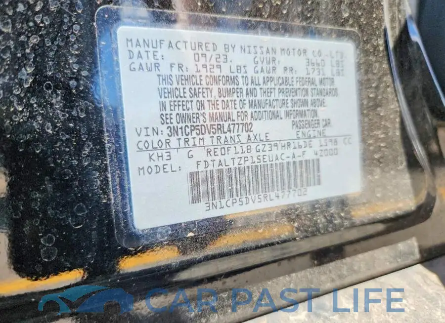 3N1CP5DV5RL477702# 12