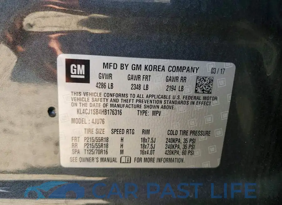 KL4CJ1SB4HB176316# 13