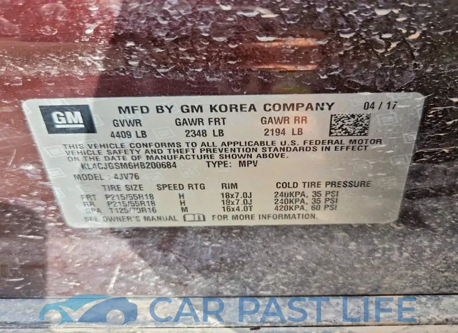 KL4CJGSM6HB200684# 12