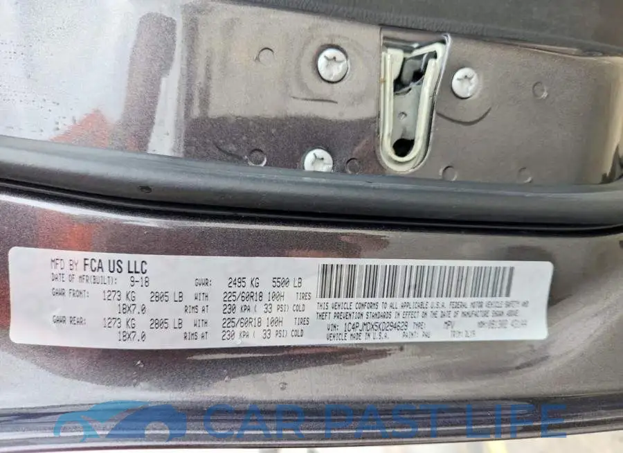 1C4PJMDX5KD294629# 13