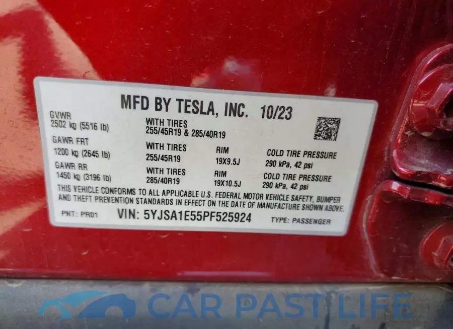 5YJSA1E55PF525924# 13