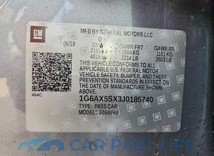 1G6AX5SX3J0185740# 12