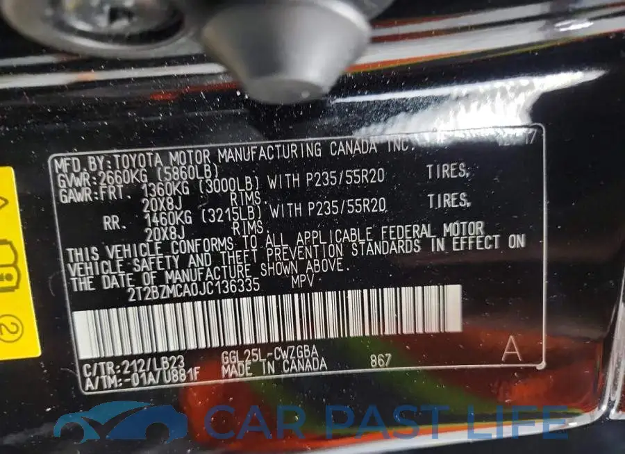 2T2BZMCA0JC136335# 13