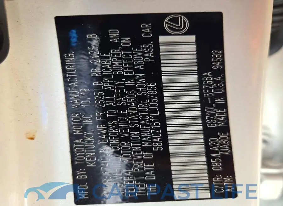 58ACZ1B11LU057856# 13