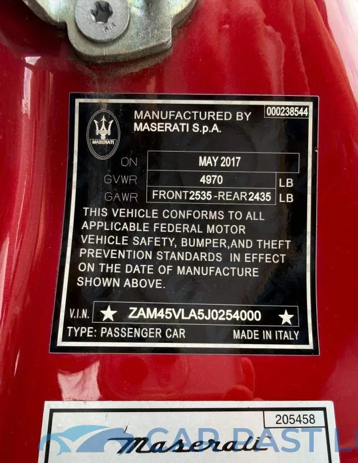 ZAM45VLA5J0254000# 10