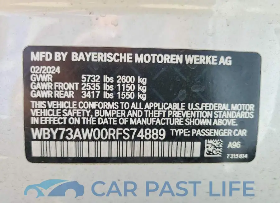 WBY73AW00RFS74889# 13