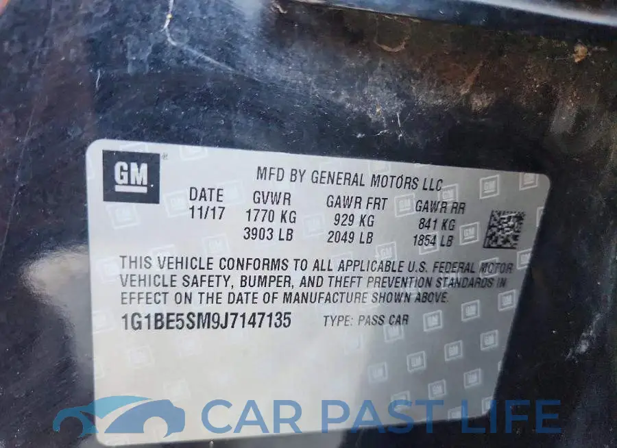 1G1BE5SM9J7147135# 12