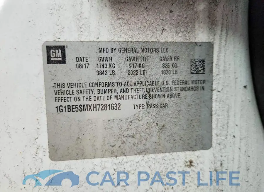 1G1BE5SMXH7281632# 12
