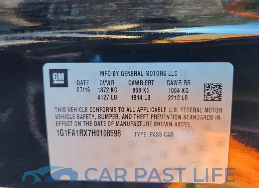 1G1FA1RX7H0108598# 12