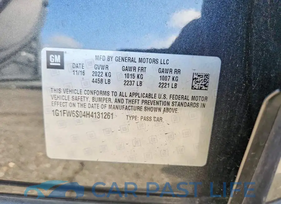 1G1FW6S04H4131261# 12