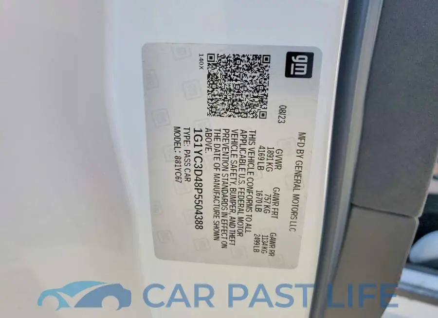 1G1YC3D48P5504388# 12