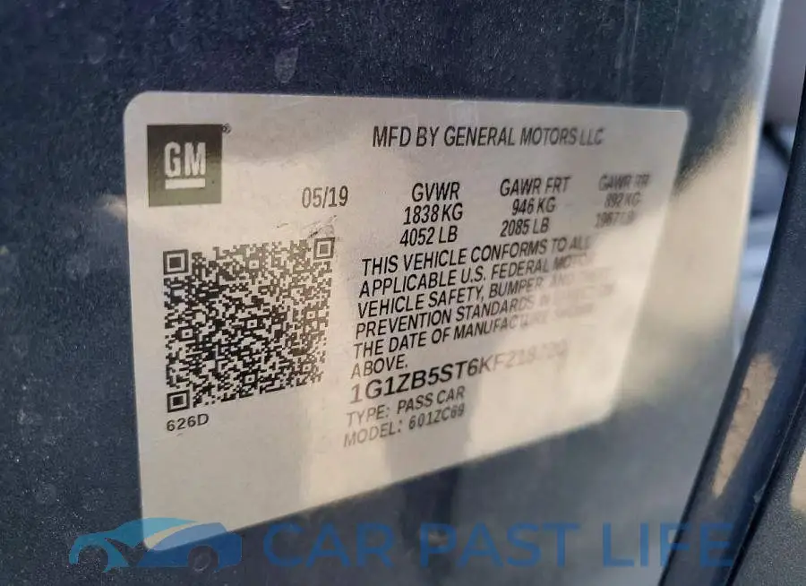 1G1ZB5ST6KF218720# 12