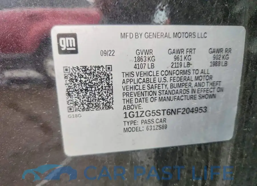 1G1ZG5ST6NF204953# 12