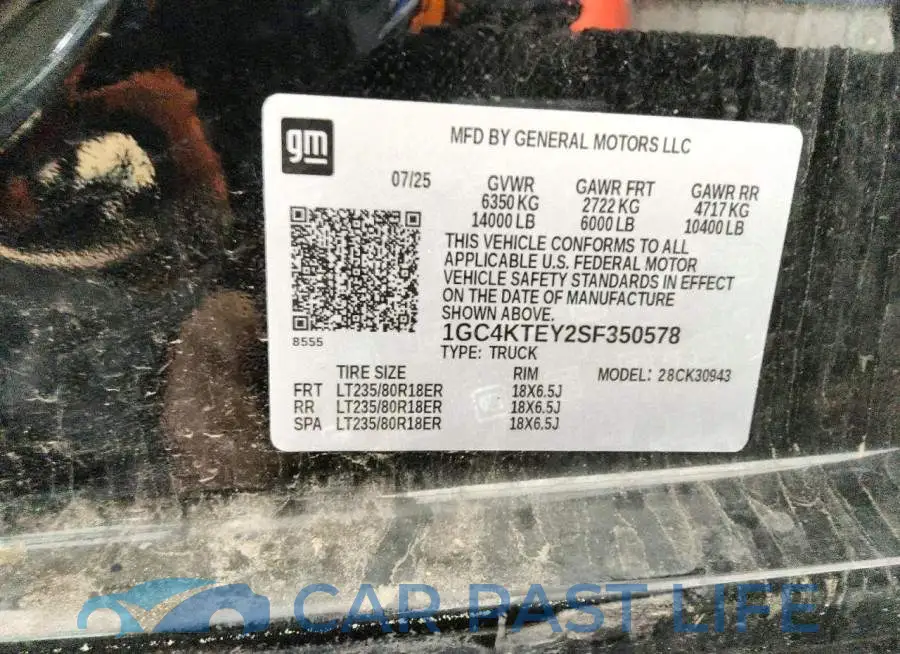 1GC4KTEY2SF350578# 12