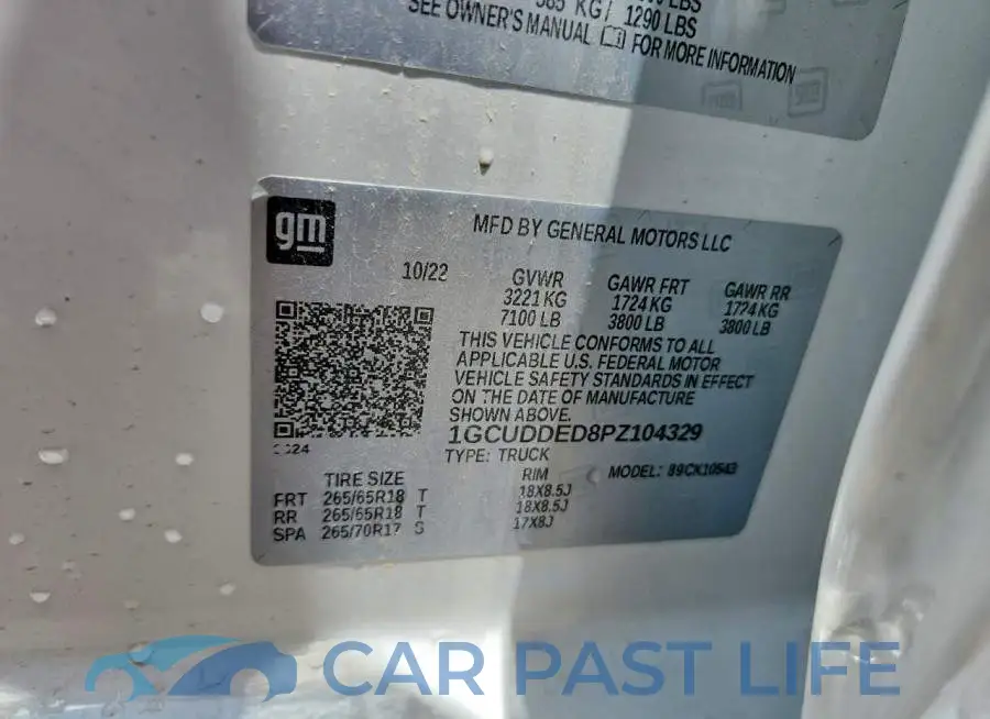 1GCUDDED8PZ104329# 13