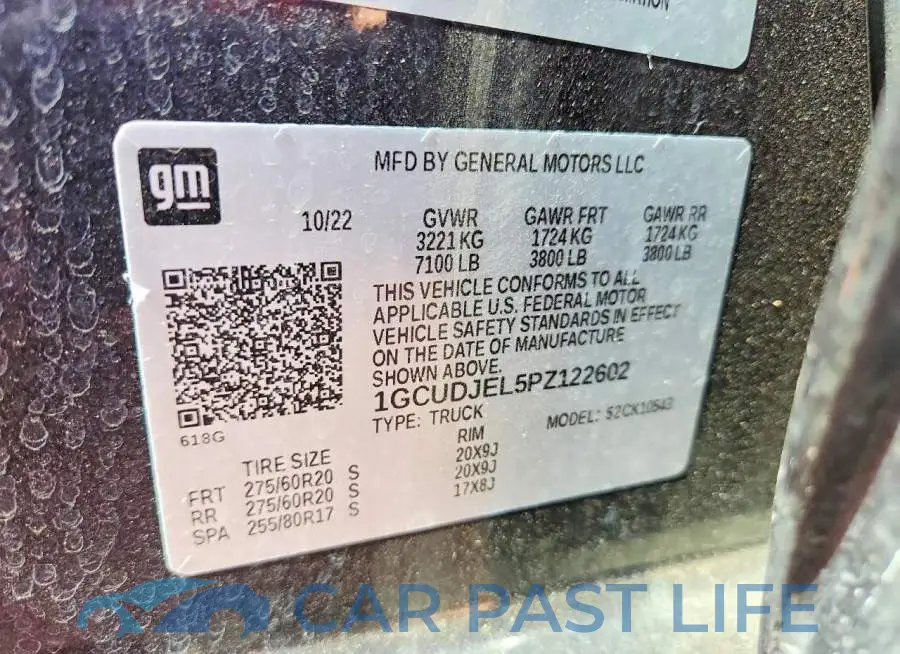 1GCUDJEL5PZ122602# 13