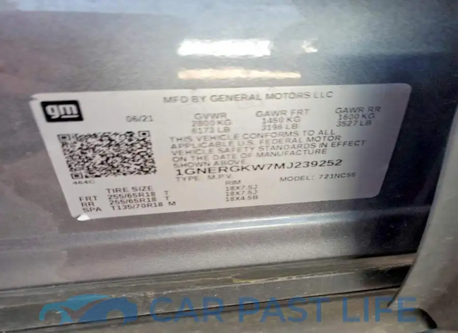 1GNERGKW7MJ239252# 14