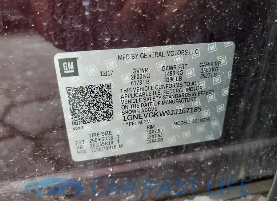 1GNEVGKW9JJ167185# 13