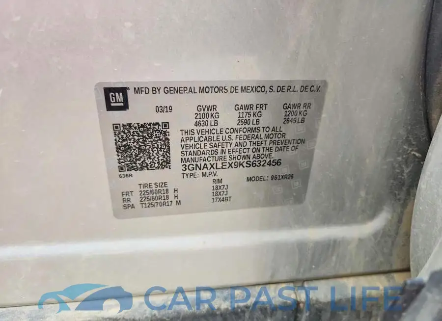 3GNAXLEX9KS632456# 13