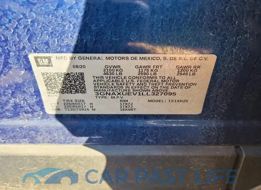 3GNAXUEV1LL327095# 14