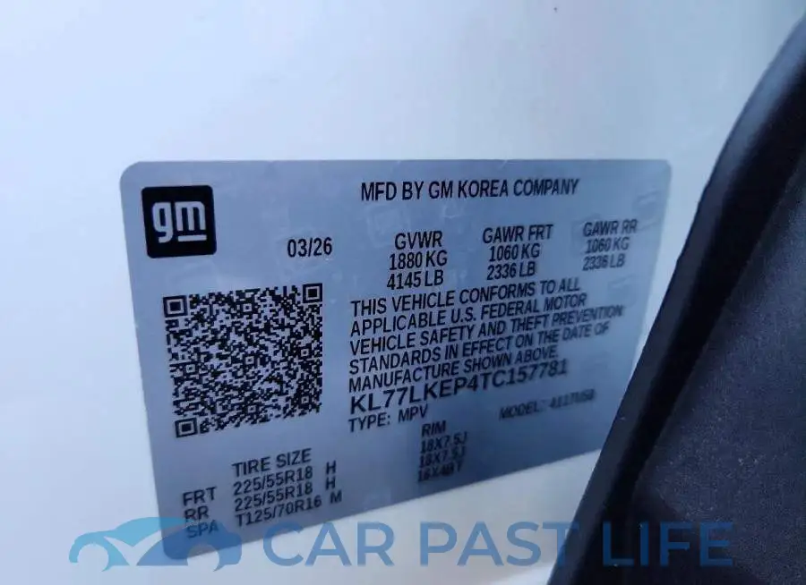 KL77LKEP4TC157781# 13