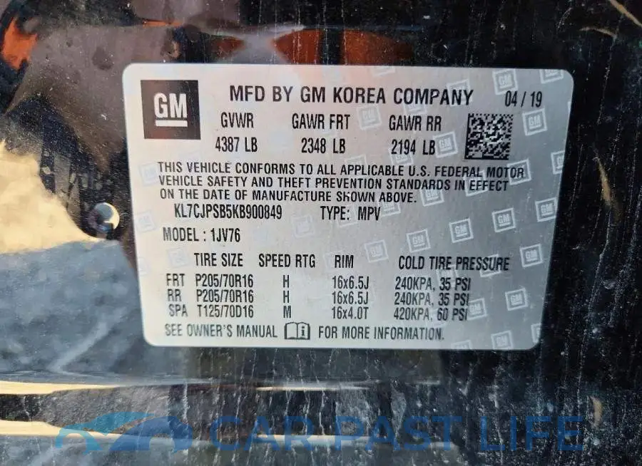 KL7CJPSB5KB900849# 13