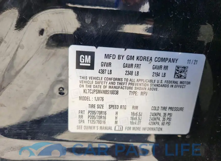 KL7CJPSM4NB510038# 13