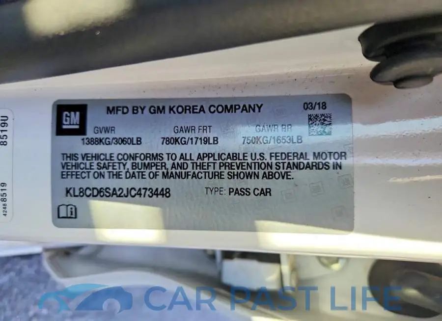 KL8CD6SA2JC473448# 12