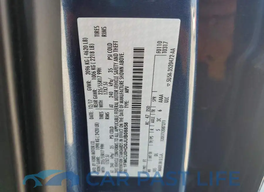 1FMCU0HD0JUB08858# 14