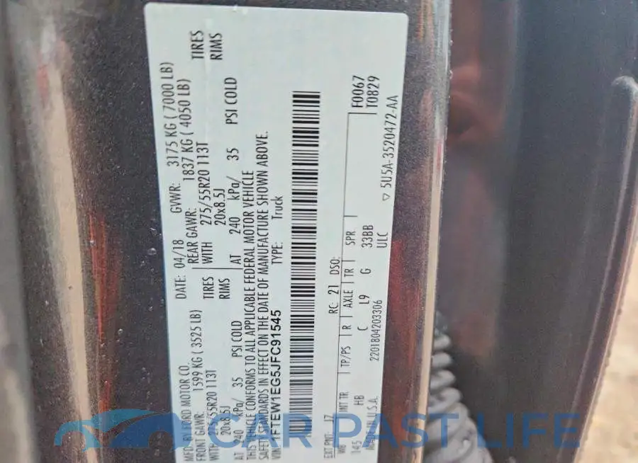 1FTEW1EG5JFC91545# 13