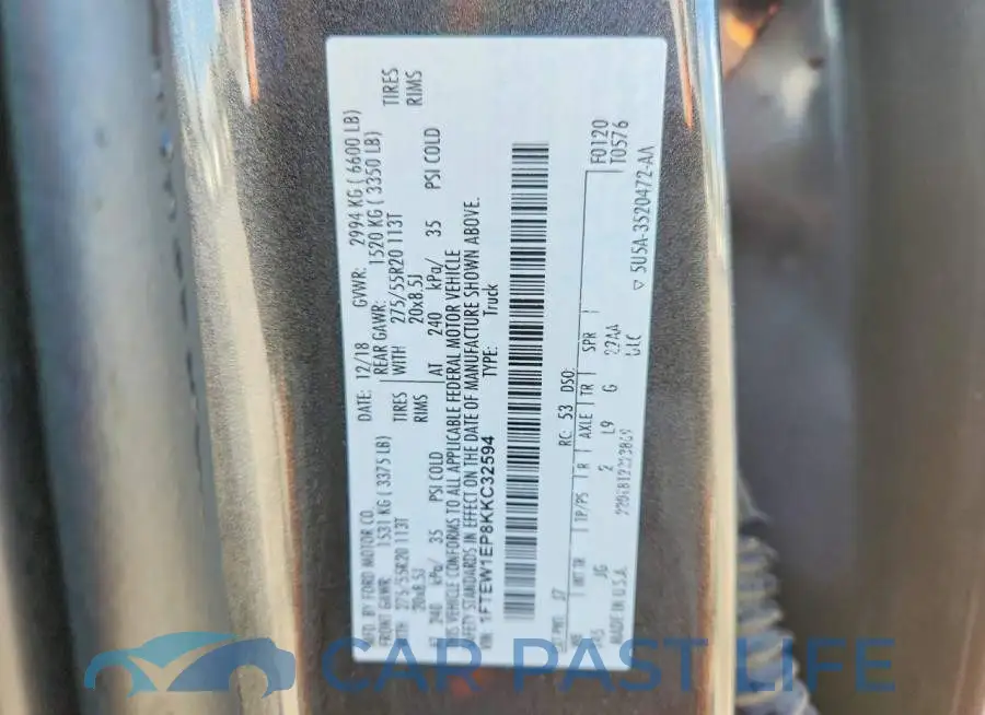 1FTEW1EP8KKC32594# 13