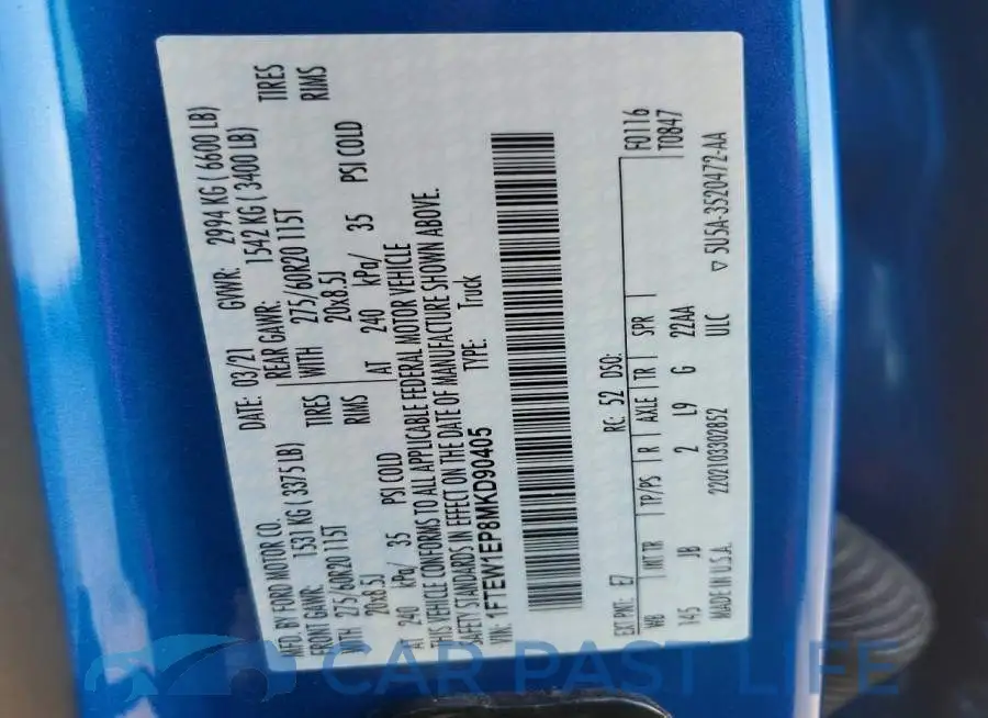 1FTEW1EP8MKD90405# 13