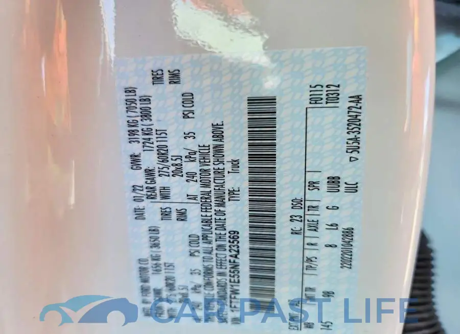1FTFW1E55NFA23569# 13