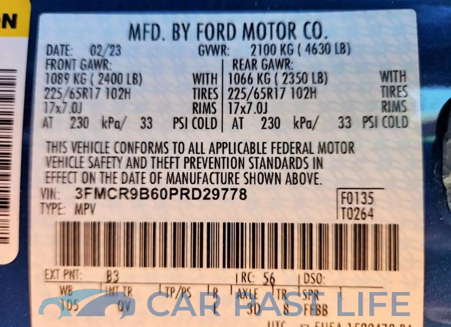 3FMCR9B60PRD29778# 14