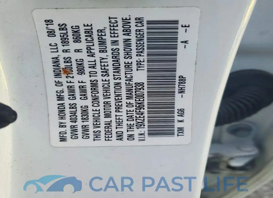 19XZE4F96KE007938# 13