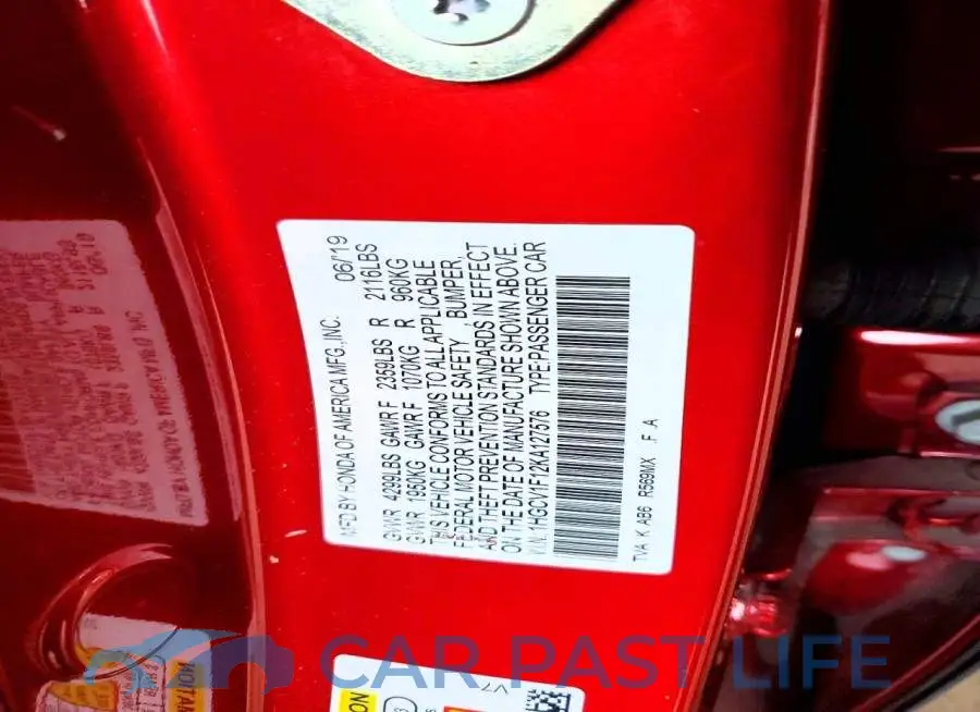 1HGCV1F12KA127576# 12