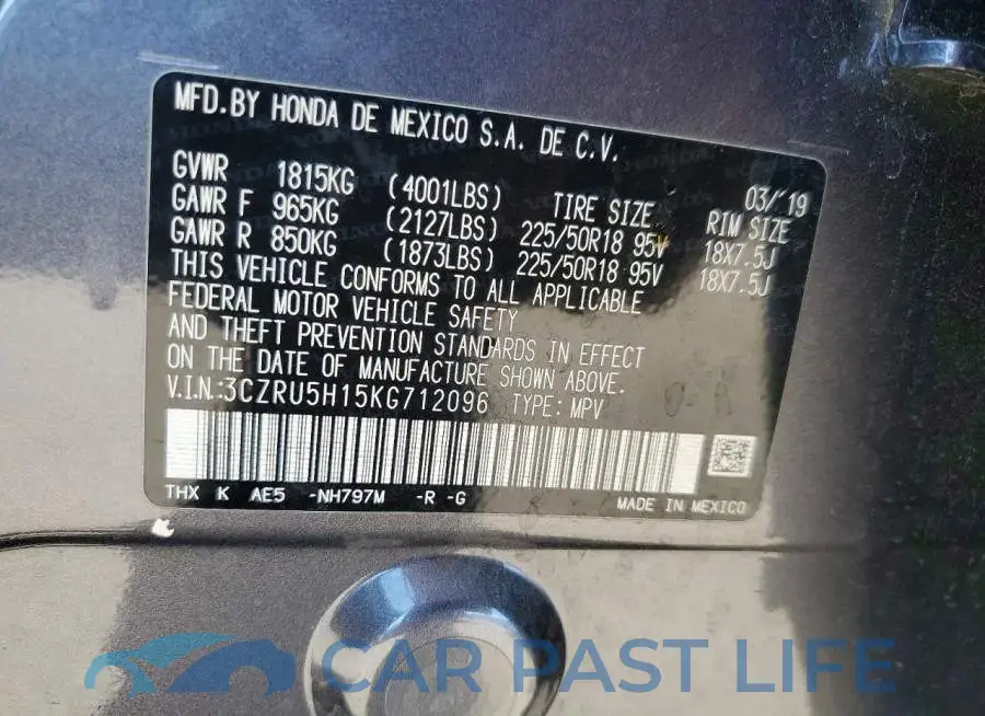 3CZRU5H15KG712096# 14